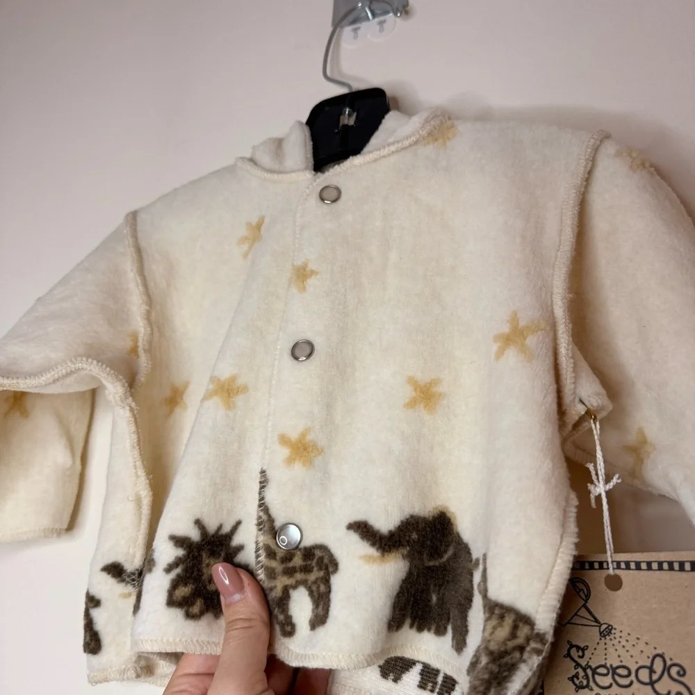NWT SEEDS by CORKY & COMPANY Zoo Crew Hooded Snap Front Jacket
